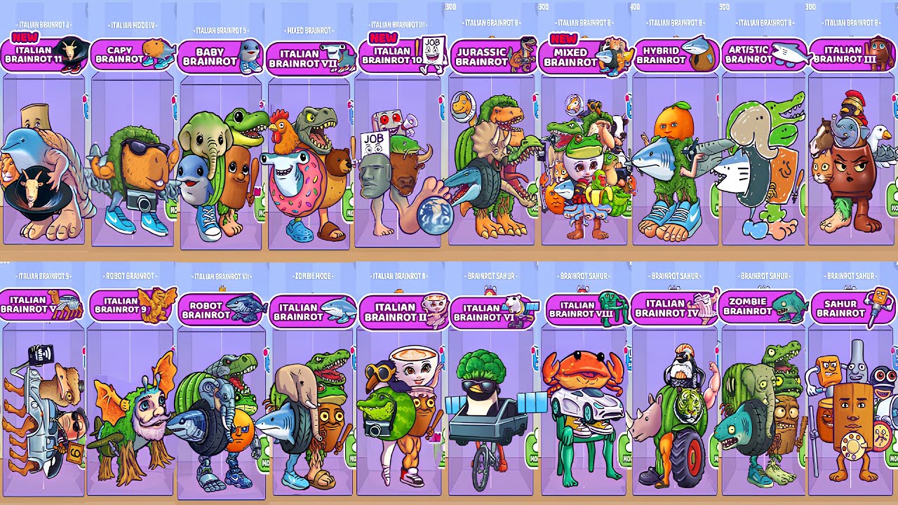20 Brainrot MODES!!! 1 Boss Each | Merge Fellas Full Collection