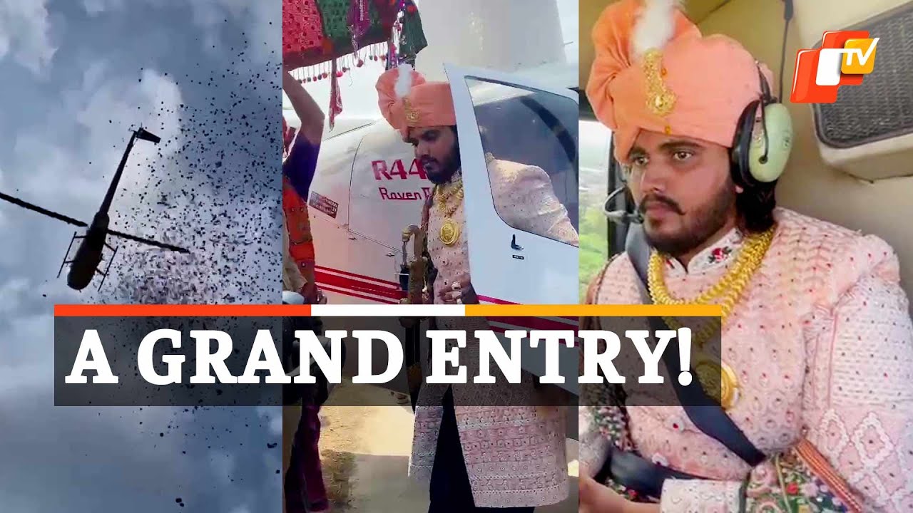 Groom Arrives At Wedding Venue In Helicopter! | OTV News