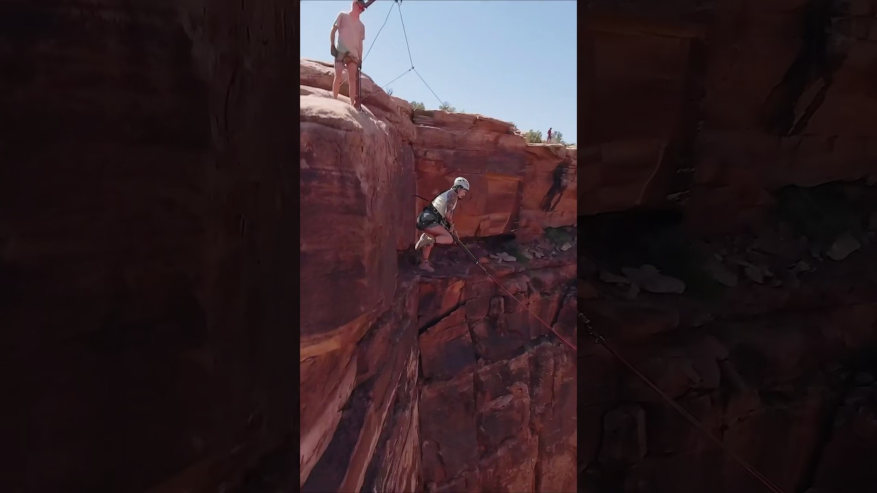 Free falling at Rope Swing Moab