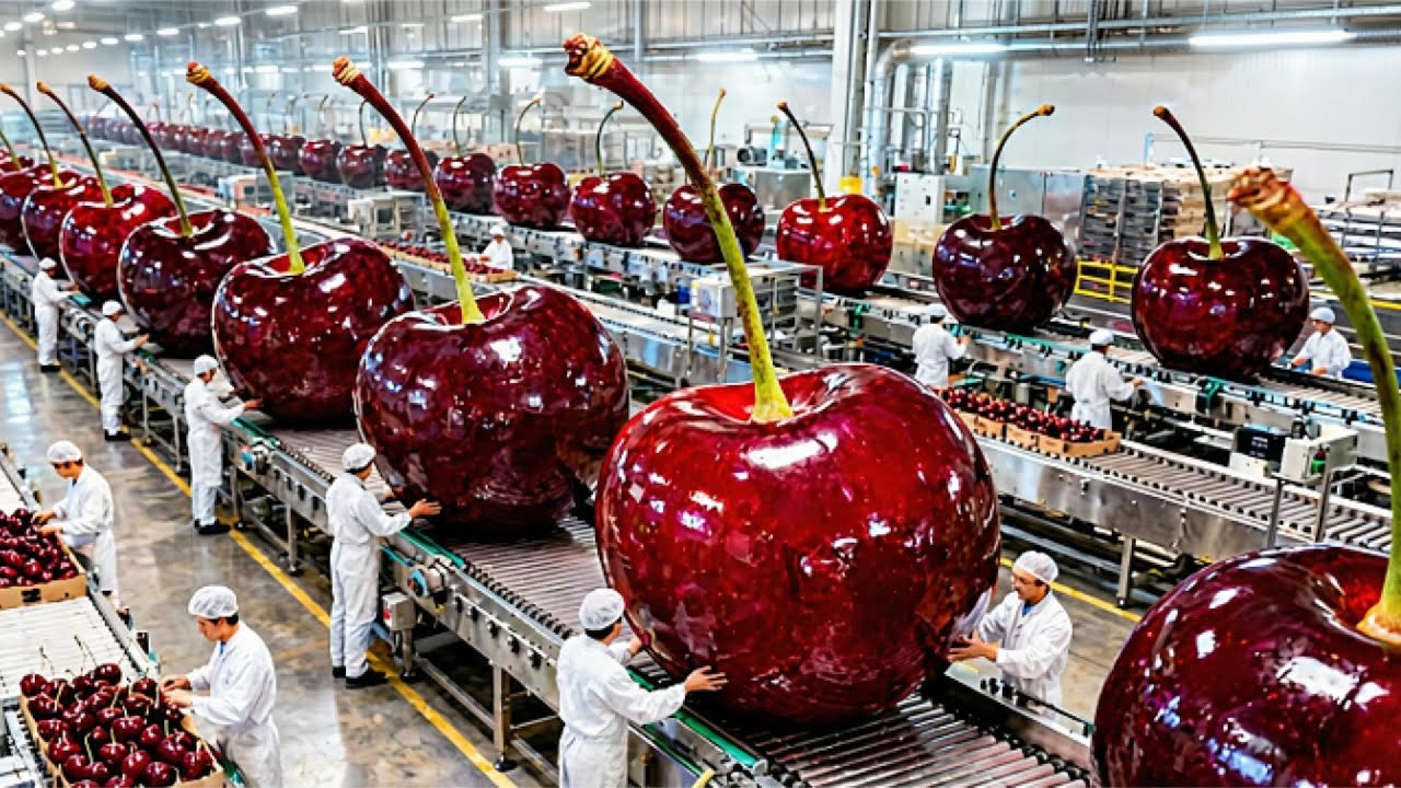 Inside a Modern Cherry Cooking Facility: From Fresh Cherries to Ready Filling (Full Process)