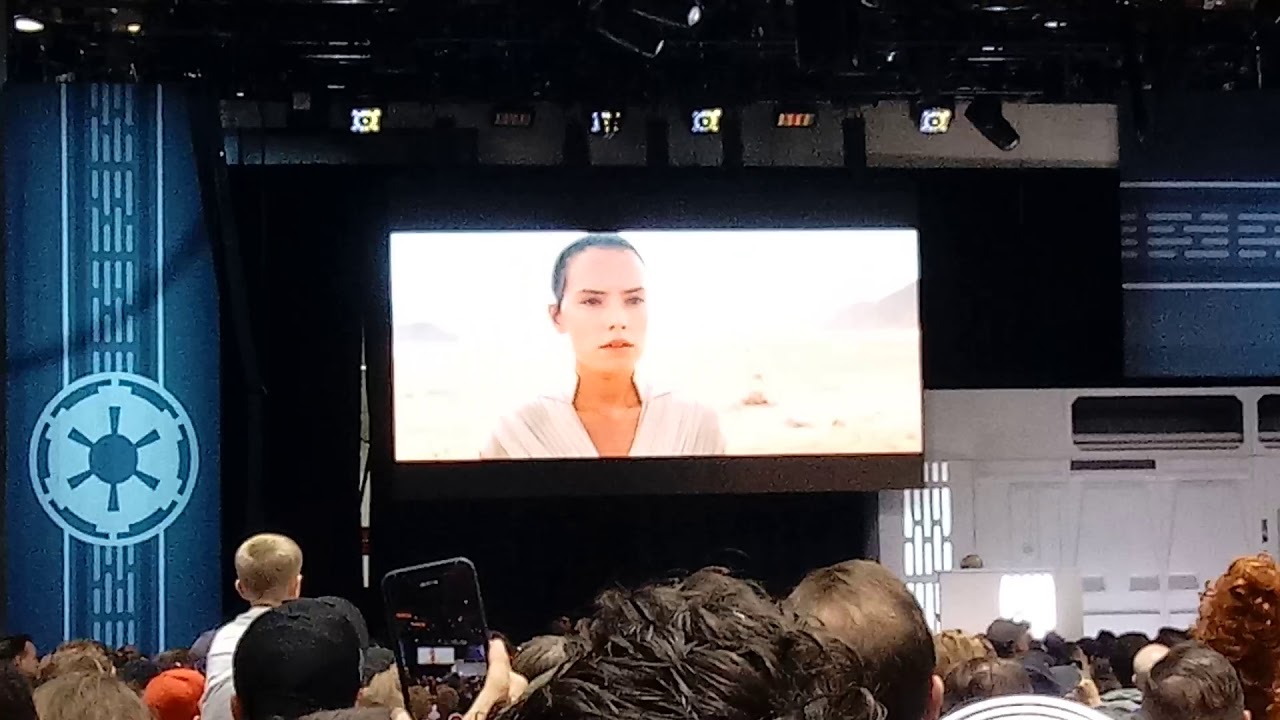 Star Wars Episode IX The Rise of Skywalker trailer reaction at Star Wars Celebration