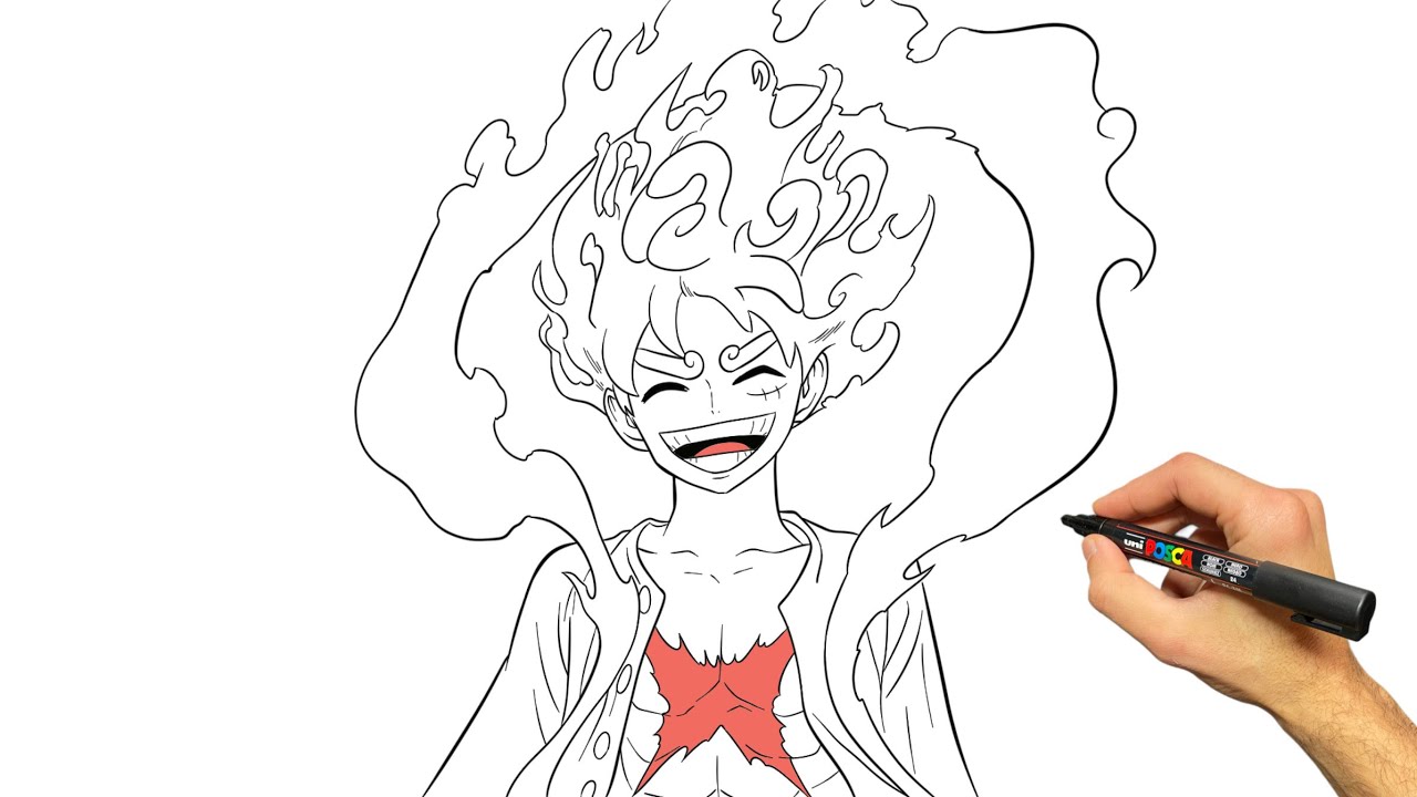 Luffy Gear 5 Drawing Tutorial | Step By Step Anime Art