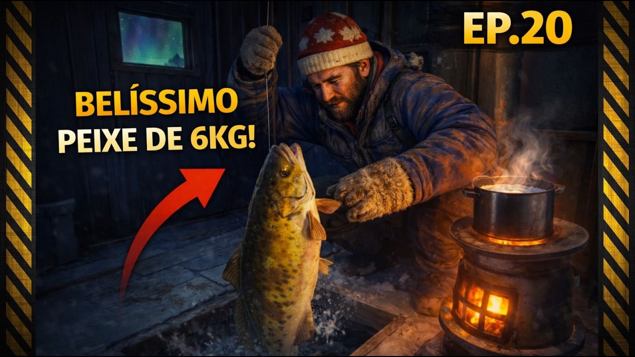 A COMIDA ESTÁ ACABANDO! Pesca no Gelo e PEIXE DE 6KG!  The Long Dark Misery #EP.20