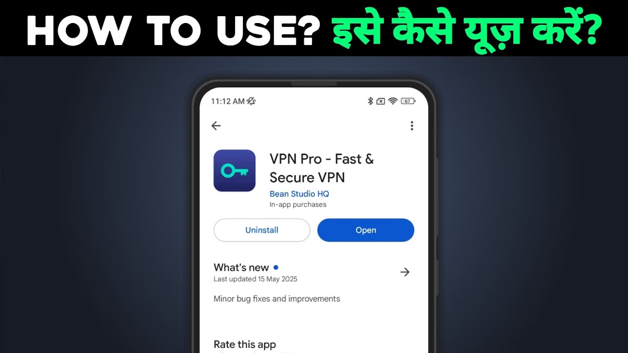 VPN Pro - Fast & Secure app kaise use kare | Review | best vpn for Capcute | Android | BGMI |