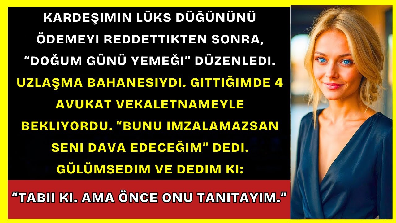 Kardeşimin Düğününü Ödemeyi Reddettim, 4 Avukat Elinde Vekaletname İle Beni Bekliyordu