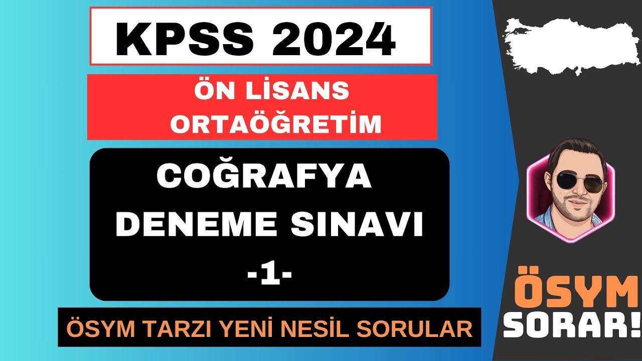 KPSS 2024 I ÖN LİSANS ve ORTAÖĞRETİM COĞRAFYA DENEME ÇÖZÜMÜ -1-