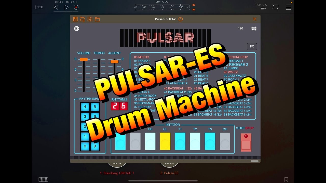 Pulsar-ES - Preset Drum Machine - Replica of a Rare Vintage Drum Machine for iOS