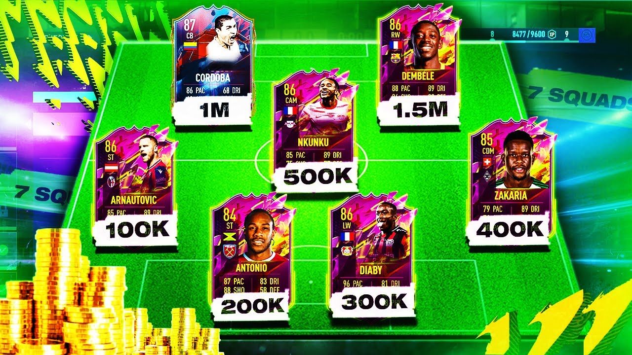 FIFA 22 SQUAD BUILDER 100K, 200K, 300K, 400K, 500K, 1M, 1.5M HYBRID SQUAD BUILDERS!