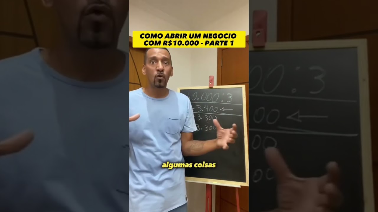 Como abrir um neg&oacute;cio com R$ 10.000 -  parte 1