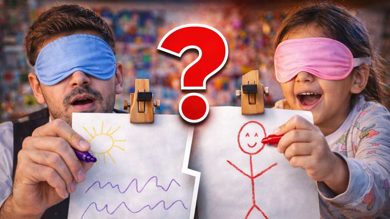 GÖZÜ KAPALI RESİM ÇİZME CHALLENGE! SAKIN DENEMEYİN