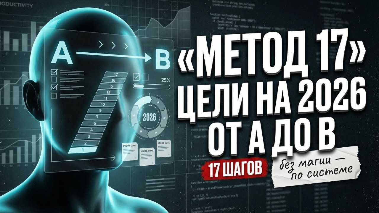 МЕТОД 17: КАК ставить ЦЕЛИ на 2026 год и РЕАЛЬНО ДОЙТИ от точки А до точки B