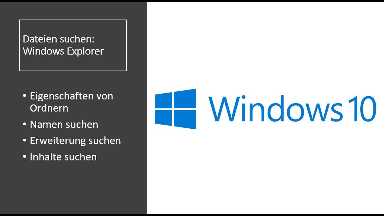 Windows Explorer: Dateien suchen
