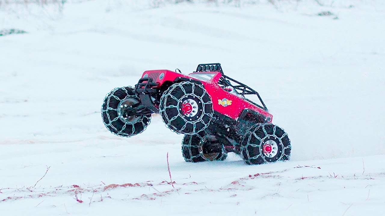 Цепи противоскольжения, тестируем на KAISER eMTA Monster Truck - Thunder Tiger