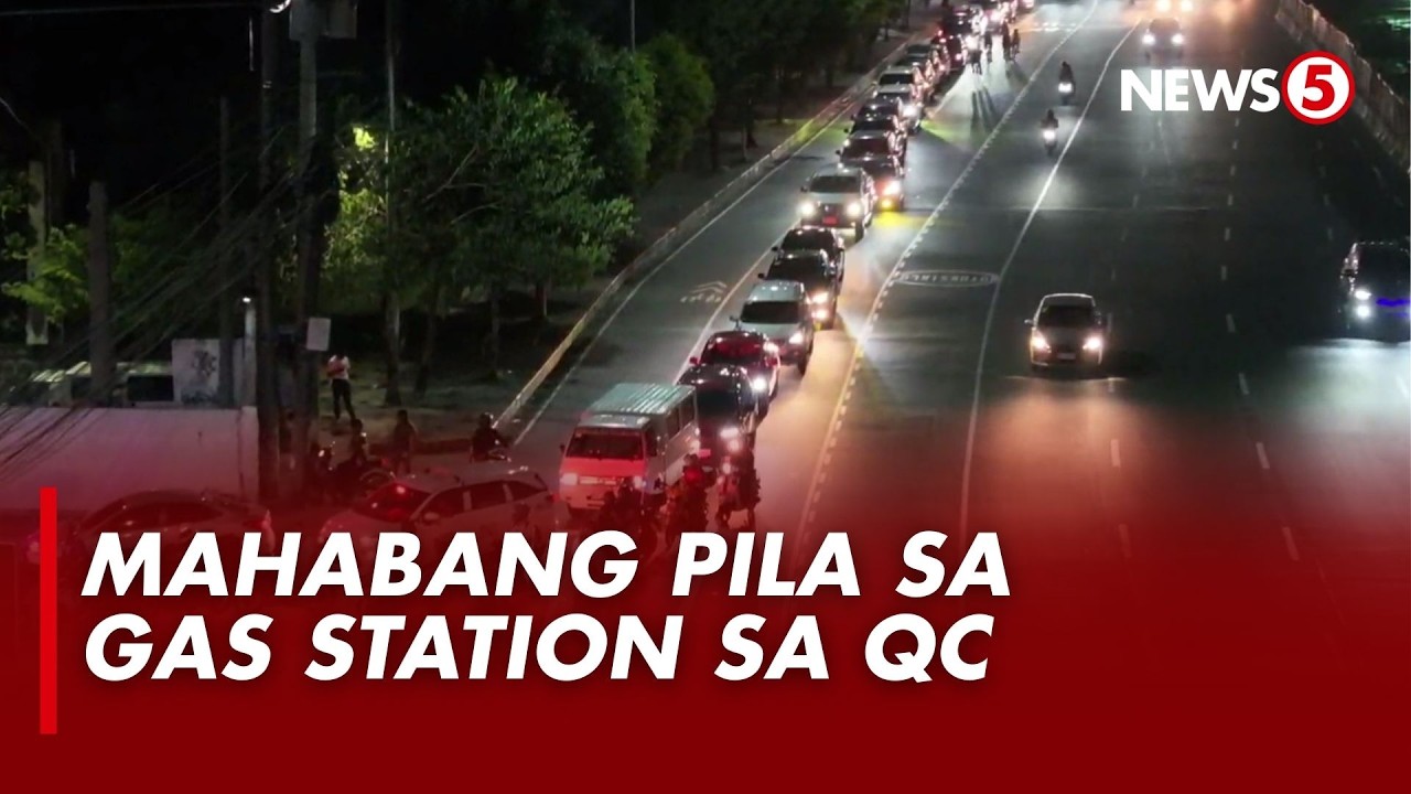 Mga motorista, patuloy na dumaragsa sa isang gasolinahan sa Quezon City