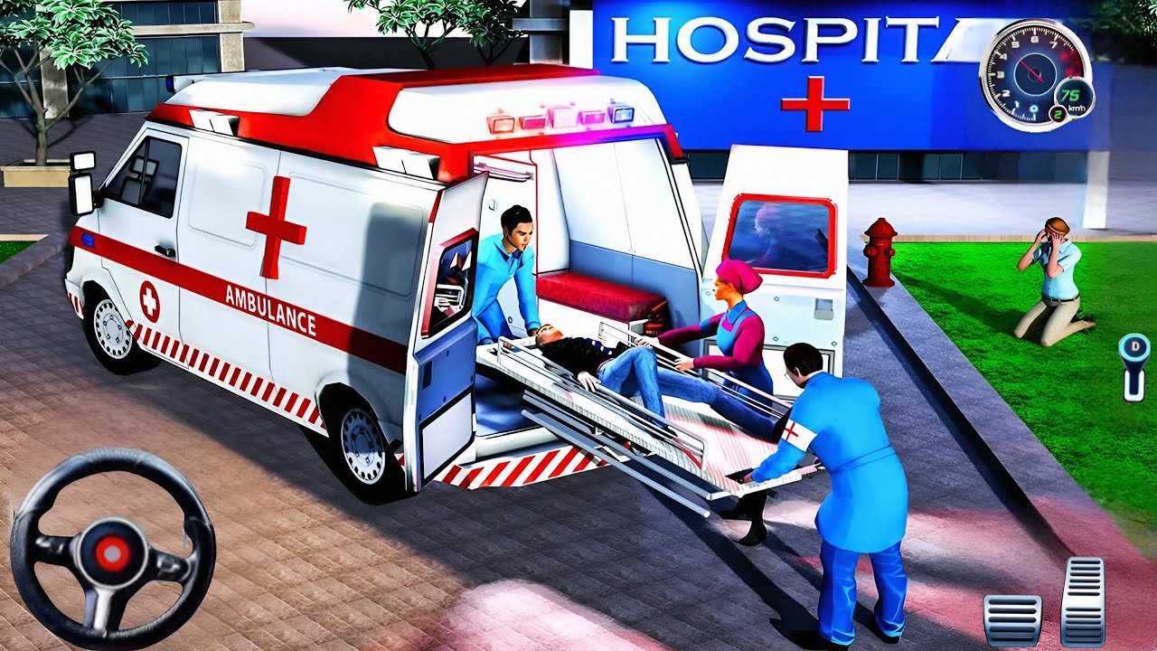 Ambulance City Rescue Simulator 3D-911 Us Emergency Ambulance Drivering-All-Day-Gameplay