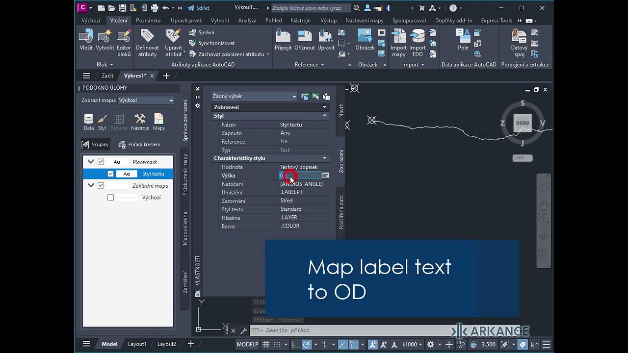 Import KML/KMZ souboru s popiskami Placemark bodů do AutoCADu Map 3D/Civil 3D