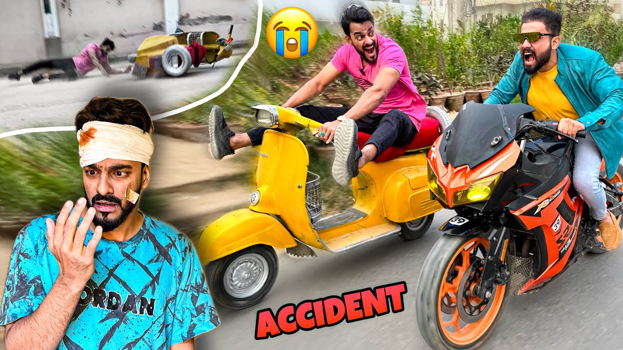 BURA ACCIDENT HOGAYA😭 | VESPA VS HEAVY BIKE | MISHKAT KHAN