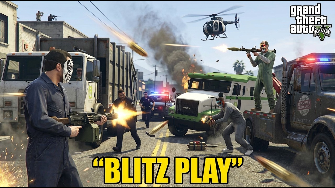 Blitz Play Heist | Michael, Franklin & Trevor Strike Back | GTA V Story Mode