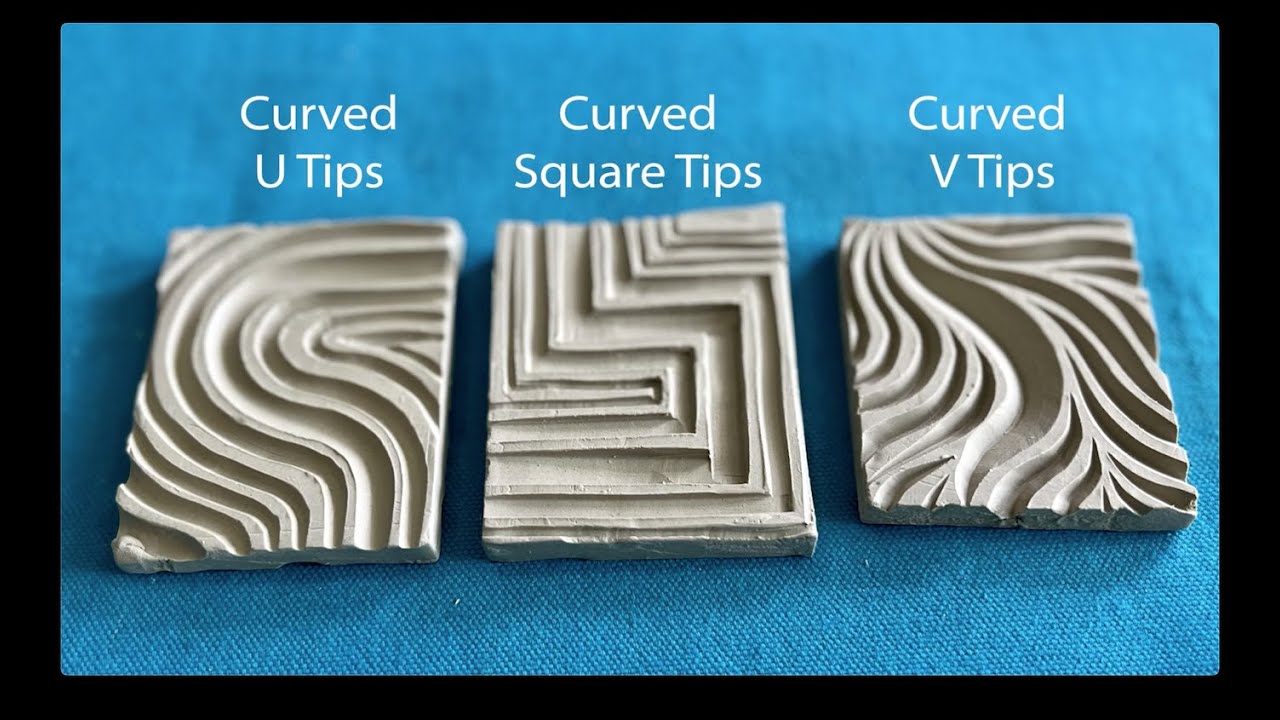 DiamondCore® P Series Carving Tools: Curved Square, U, and V Tip Comparison