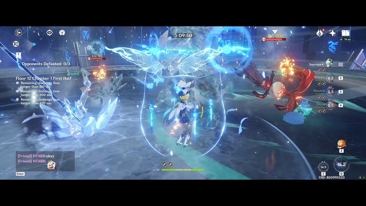Genshin Impact - 1.6 Sucrose Swirl-Freeze Comp in Spiral Abyss 12