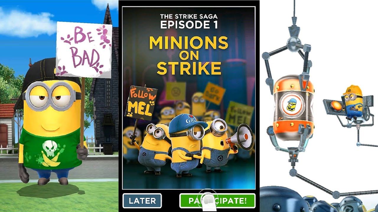 Despicable me Minion rush Striker golden ticket costume Minions on Strike special mission gameplay