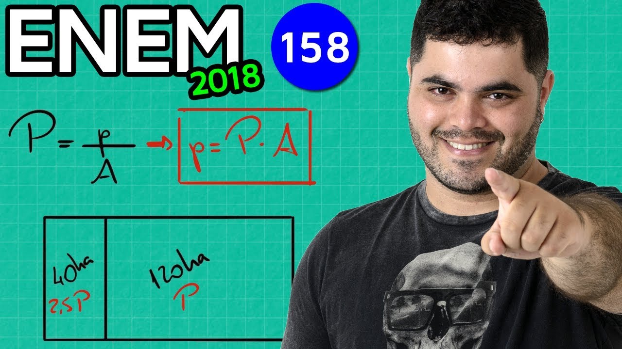 🔥 ENEM 2018 Matemática 158 👉🏻 Área Mínima em Hectare e Regra de Três