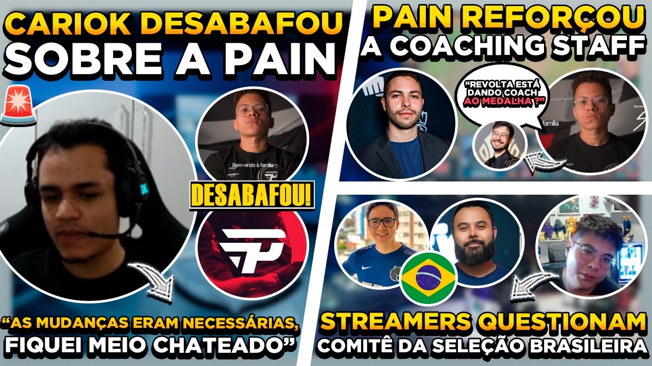 🚨 CARIOK DESABAFOU SOBRE SEU FUTURO ! PAIN REFOR&Ccedil;A COACHING STAFF ! REVOLTA AJUDANDO O SAMKZ ?
