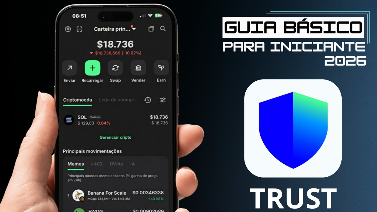 TRUST WALLET - TUTORIAL CELULAR PARA INICIANTE