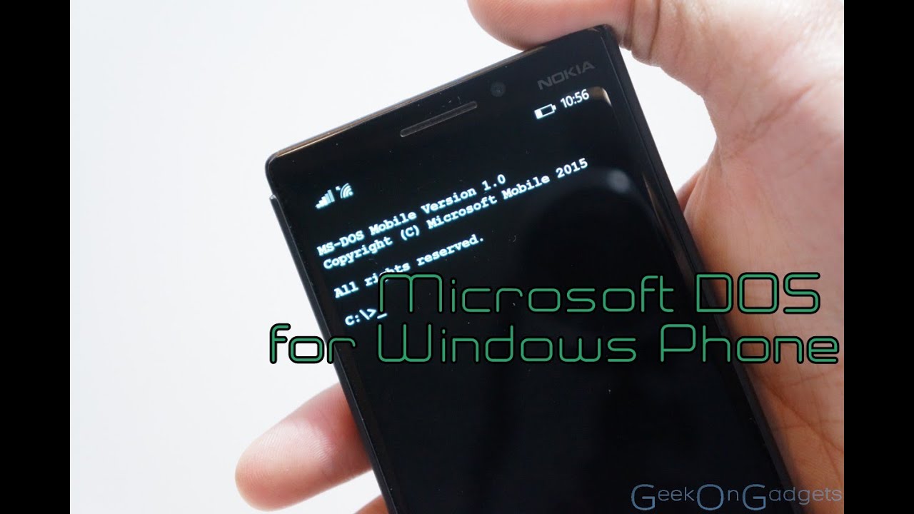 Microsoft DOS для Windows Phone в действии &mdash; 1 апреля