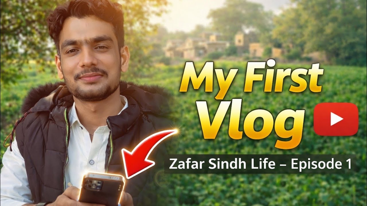 My First Vlog | Village Life Start 🌾 | Zafar Sindh Vlog