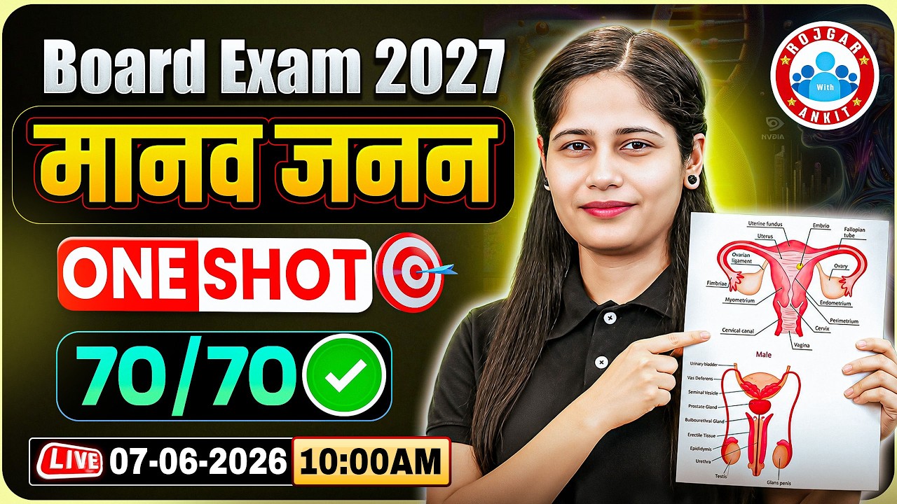 Class 12 Biology Human Reproduction One Shot | मानव जनन Class 12 One Shot | UP Board 2027 | RWA