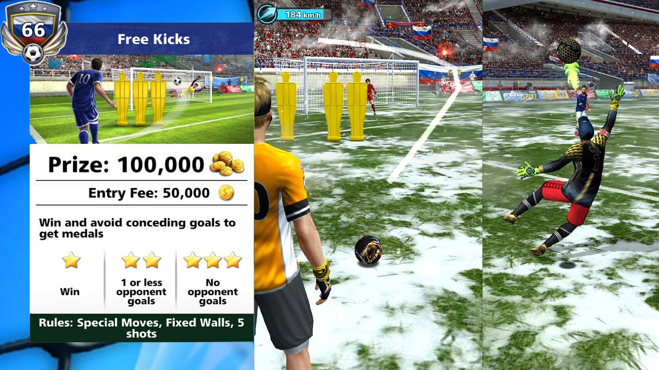 Football Strike - PLAYING UNTIL I LOSE! Level 66 Career Mode (100k Free Kicks Russia)