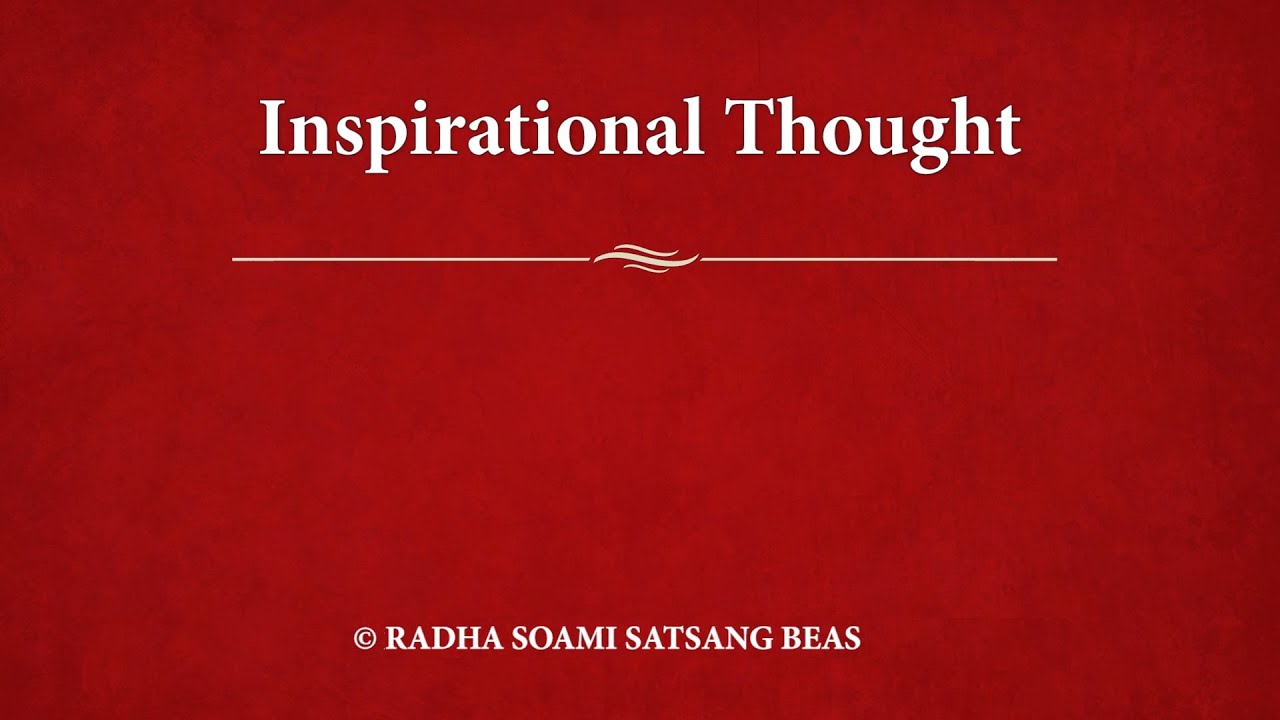 Inspirational Thought 180 - English - RSSB