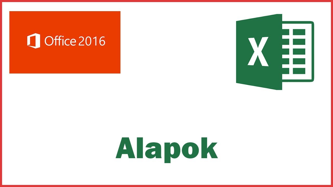 MS Office Excel 2016 - 01. Alapok