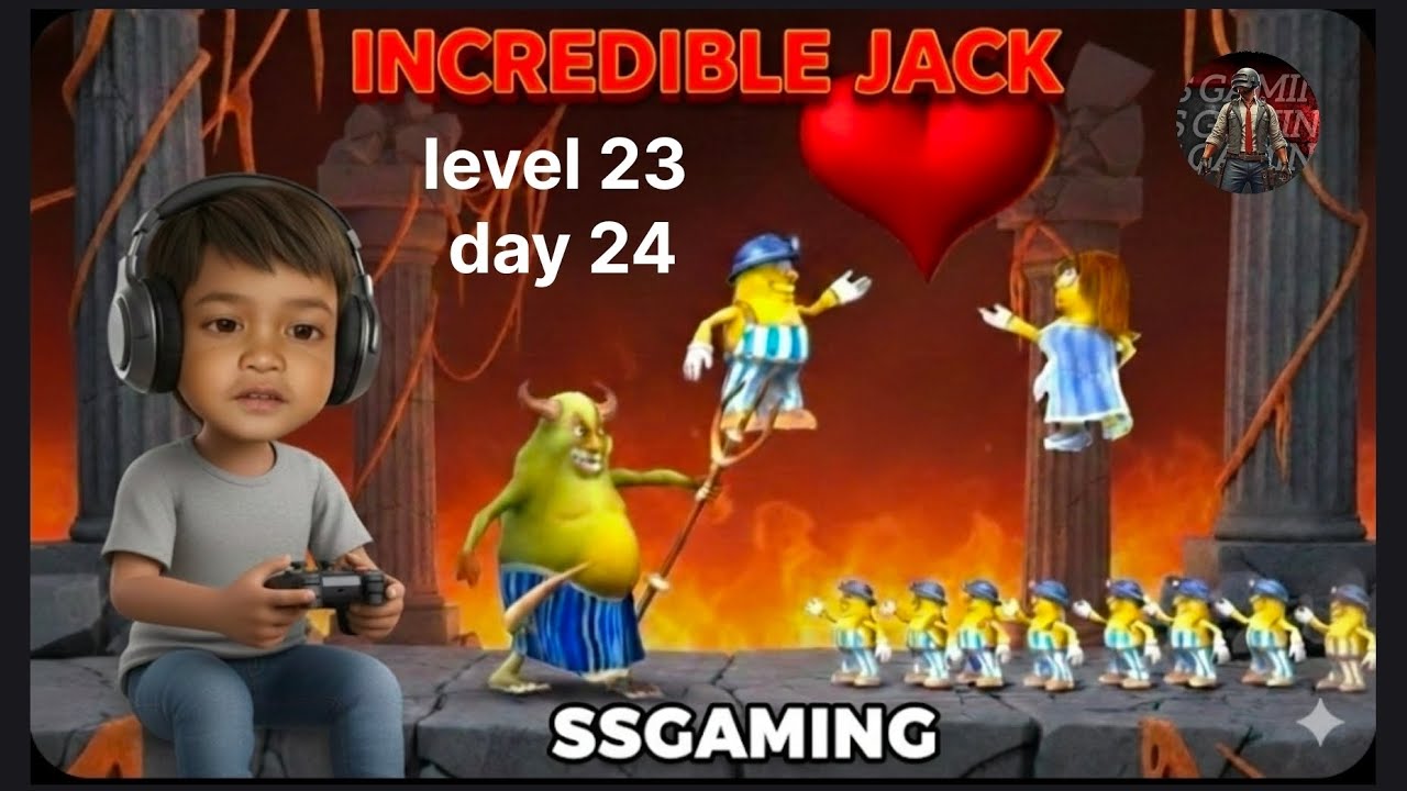 The incredible😁 jack level 23 challenge day 24  SS GAMING #gaming video