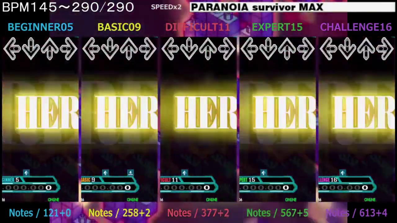 DDR / PARANOIA survivor MAX - SINGLE (DanceDanceRevolution EXTREME)