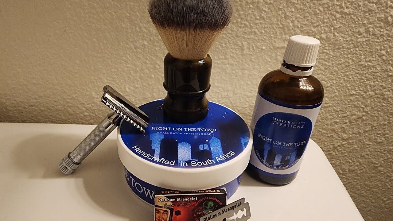 Tuesday shave, 8 November 2022: Merkur 34C, PAA Platinum Strangelet, MSC Night on the Town