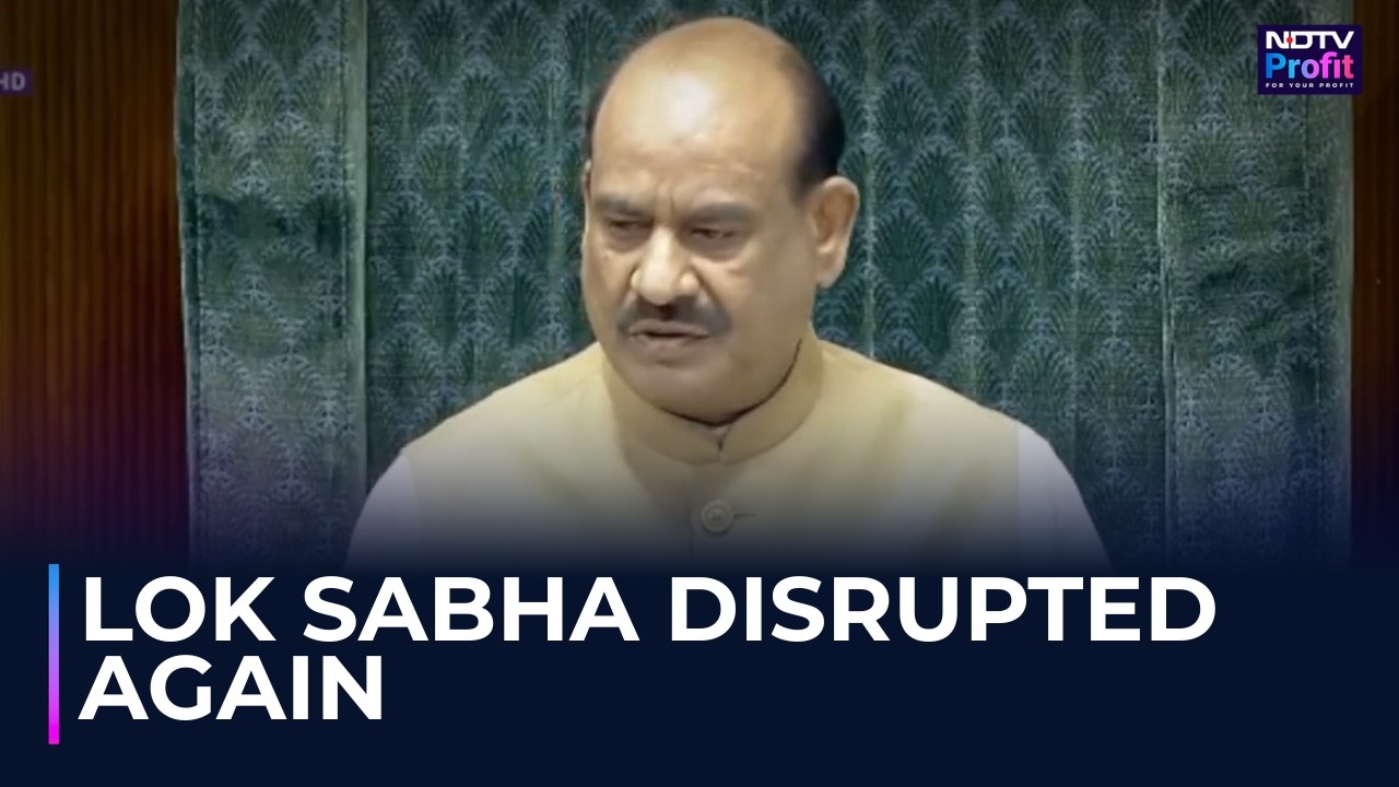 Watch: Lok Sabha Proceedings Halted | Opposition Sloganeering Forces Adjournment