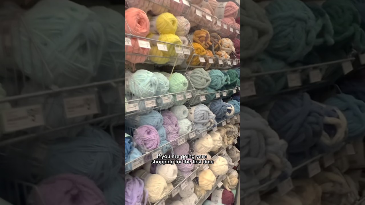 Learning how to crochet starts with finding the perfect yarn #crochetforbeginners #yarnshopping