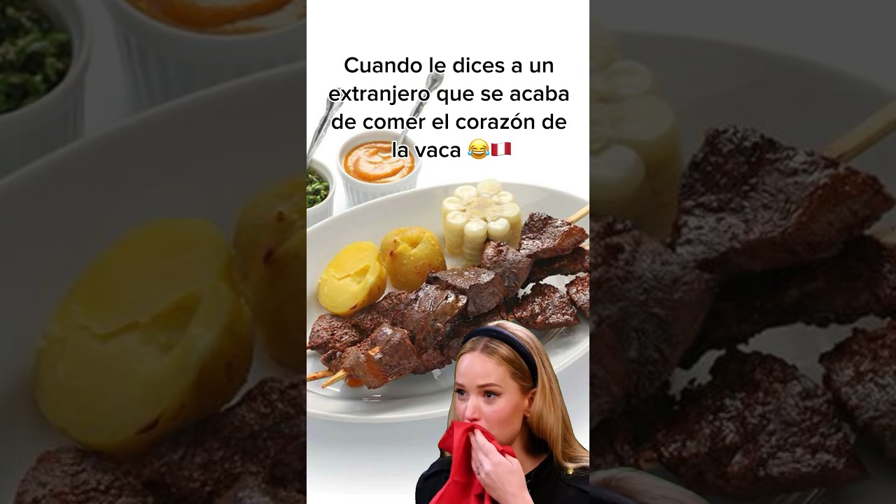 CUANDO UN EXTRANJERO COME ANTICUCHOS POR PRIMERA VEZ 🤣🇵🇪 #recetasperuanas