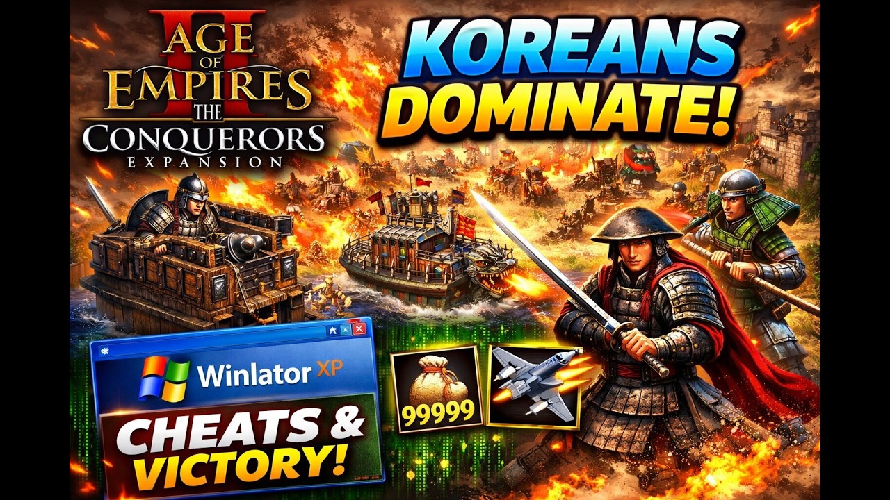 Age of Empires 2: The Conquerors – Koreans OVERPOWERED! 🔥 7‑Player Chaos + Cheats Victory