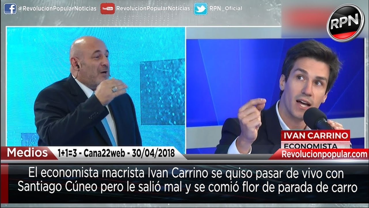 Cúneo le pegó flor de parada de carro al economista macrista Iván Carrino