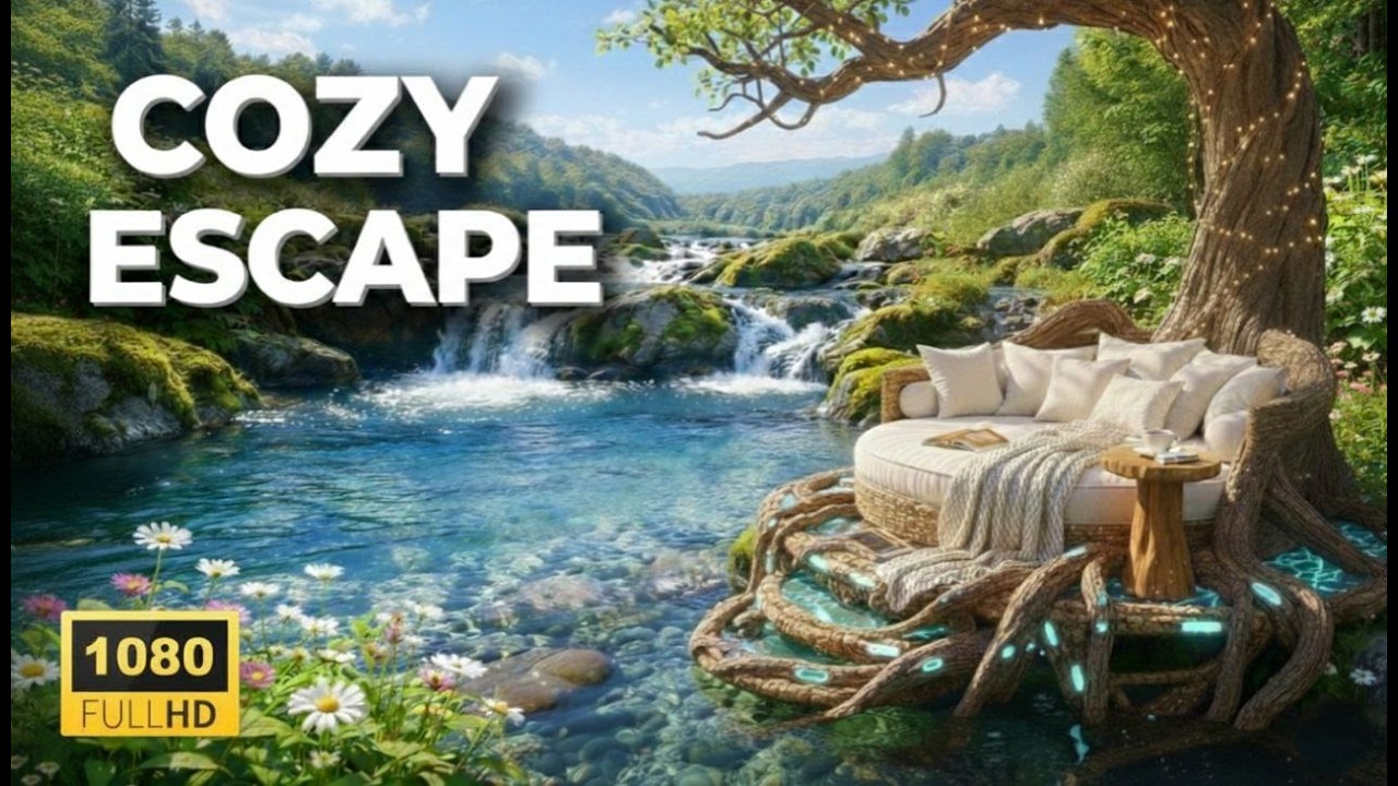 Cozy River Retreat | 1 Hour Relaxing Water Sounds (No Music)