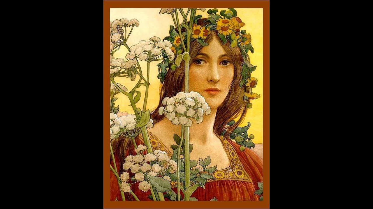 Cross Stitch project for Summer with the Masters - Our Lady of Cow Parsley- Elisabeth Sonrel (1921)
