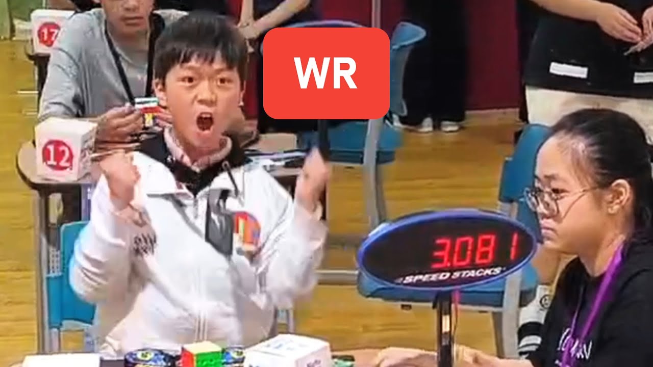 3.08 Rubik's Cube World Record Single Yiheng Wang🇨🇳 | 1-Look F2L | 3.08 3x3 WR | XMUM Cube Open 2025