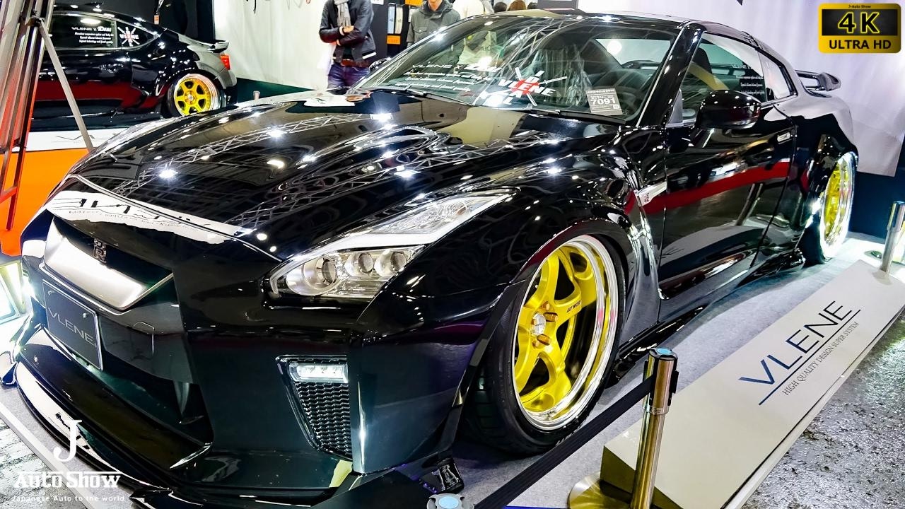 (4K)VLENE NISSAN GT-R R35 X10 SPORTS modified ブレーン・日産GTRカスタムVIP - 大阪オートメッセ2017