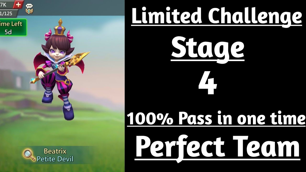 Lords mobile limited challenge trick vs trick stage 4|Petite Devil Limited Challenge Stage 4