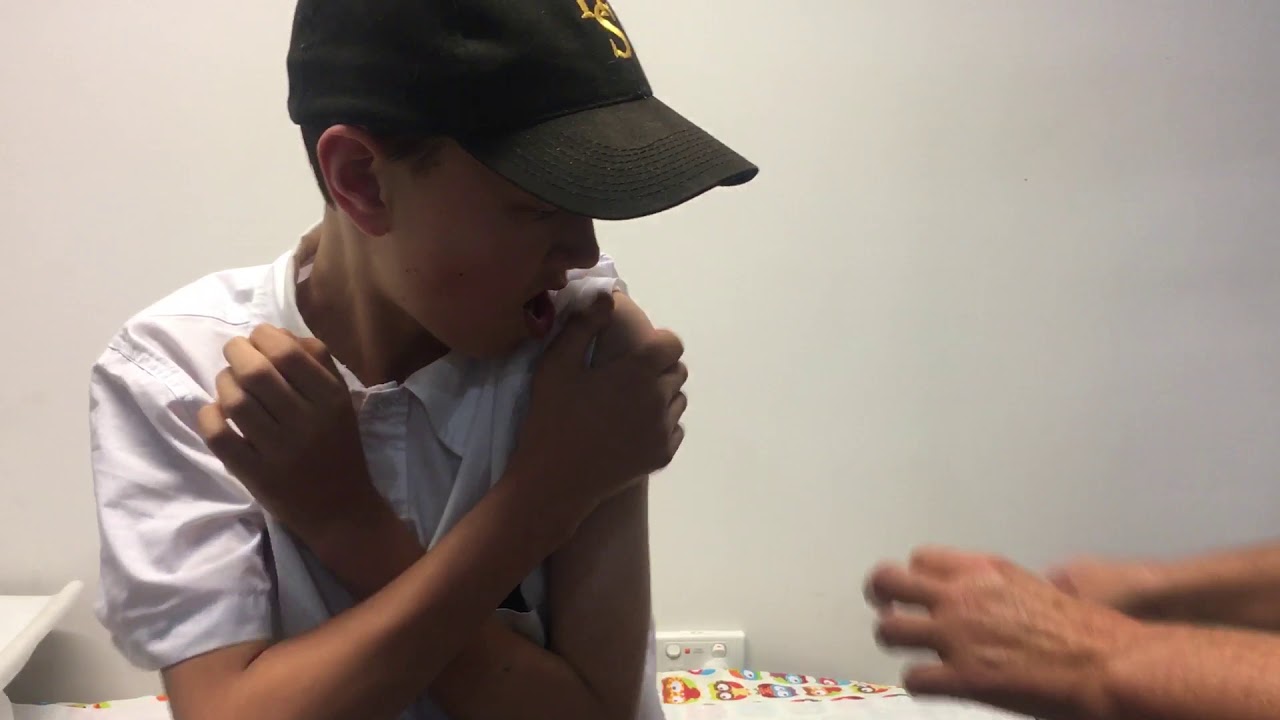 Brave Nelson flu shot boy