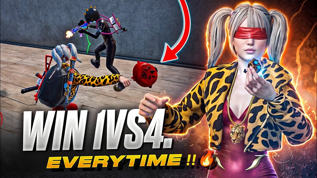 How To TURN 1vs4 Into Easy *WINS Every Time?! | BGMI 🔱