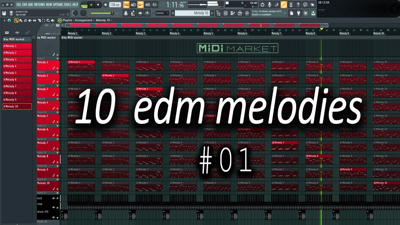 [10 FREE MIDI] EDM drop-melodies, bigroom, progressive, mainstage🎶 Vol.1